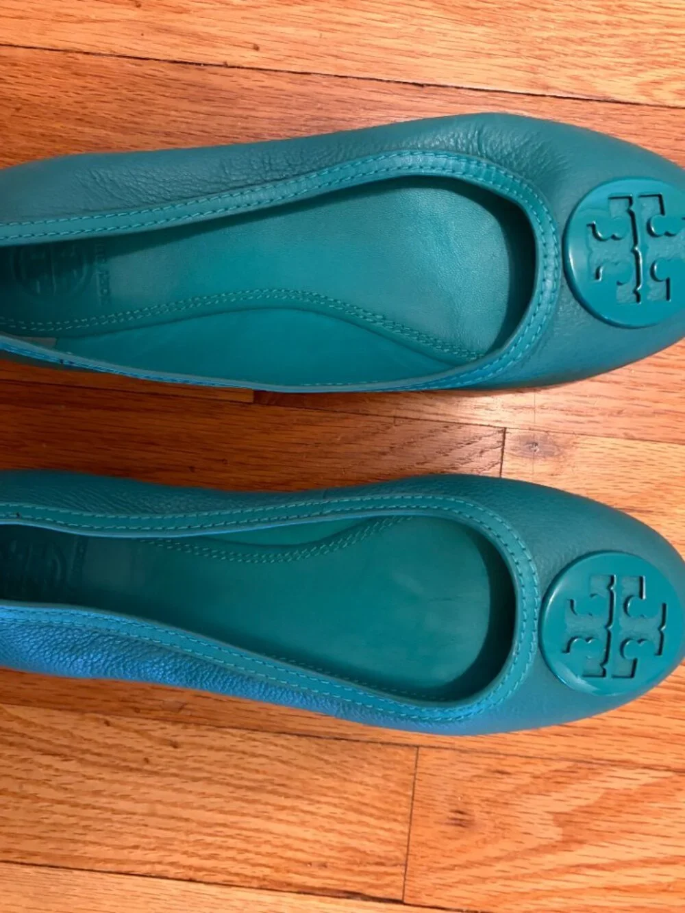 NEW Tory Burch Ballet Flats, Teal, Size 8